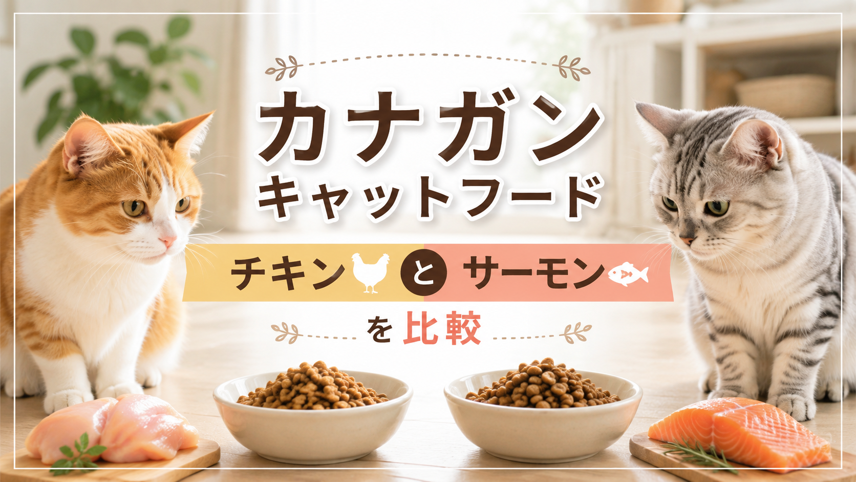 カナガン チキンとサーモンの違いを比較｜どっちがおすすめ？【2026年